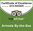 Armada by the Sea's Trip Advisor Certificate of Excellence 2015 Winner award