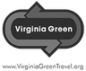 Logo with arrows as border text - Virginia Green 