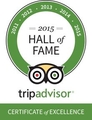 TripAdvisor 2015 Hall of Fame Award