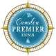 Logo of Camden Premier Inn featuring a blue circular design with a mountain and sailboat motif.
