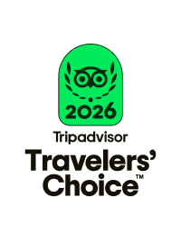 Tripadvisor Travelers' Choice 2026 logo featuring a green background with an owl and laurel.