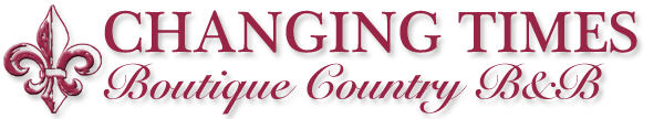 logo -  image - fleur de lis text- Changing times Boutique Country B&B