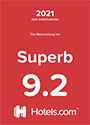 Hotels.com superb 9.2 rating - mercersburg Inn