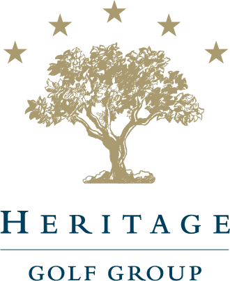 Heritage Golf Group logo featuring a tree with 5 start above it