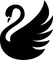 Swann House swan icon in black