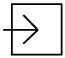 graphic of square with arrow pointing right or east